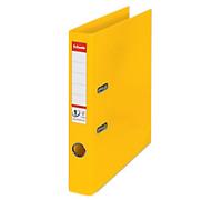 Esselte No.1 Power Narrow Lever Arch File A4 52 mm Yellow 2 Rings 811410 Polypropylene Portrait Pack of 10