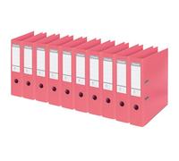Esselte No. 1 Power Solea A4 Lever Arch File With 75 mm Spine - Pink, Pack Of 10