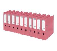 Esselte No. 1 Power Solea A4 Lever Arch File with 75 mm Spine - Pink, Pack of 10