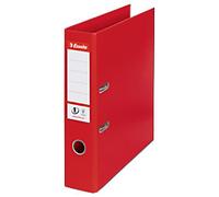 Esselte No.1 Power Wide Lever Arch File A4 72 mm Red 2 Rings 811330 Polypropylene Portrait Pack of 10