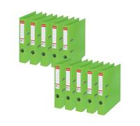 Esselte No.1 VIVIDA A4 Plastic Lever Arch File 50mm Green Pack of 10