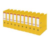 Esselte No.1 VIVIDA A4 Plastic Lever Arch File 75mm Yellow Pack of 10
