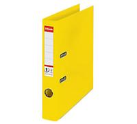 Esselte No.1 VIVIDA Narrow Lever Arch File A4 52 mm Yellow 2 Rings 624074 Polypropylene Portrait Pack of 10