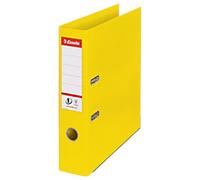 Esselte No.1 VIVIDA Wide Lever Arch File A4 72 mm Yellow 2 Rings 624070 Polypropylene Portrait Pack of 10