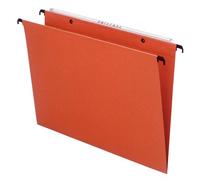 Esselte 10402 Orgarex Foolscap Suspension File Kraft V-Base 15 mm Capacity - Orange, Pack of 50