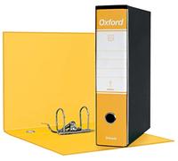 Esselte Oxford 390785090 G85 Recorder with Case, with Lever Mechanism No.1 in Protocol Format (23 x 33 cm) with 8 cm Spine, Yellow, Pack of 6