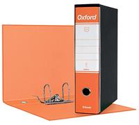 Esselte Oxford Folder with Clock Movement No. 1 in Protocol Format with 8 cm Spine - Orange, Pack of 6