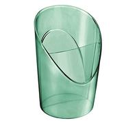 Esselte Pencil Pot/Pen Holder, Double Section Desktop Storage Organiser For Stationery, Home/Office Use, Embossed Pattern, Colour'Breeze Range, Green, 626270