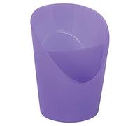 Esselte Pencil Pot/Pen Holder, Double Section Desktop Storage Organiser for Stationery, Home/Office Use, Embossed Pattern, Colour'Breeze Range, Lavender, 628460