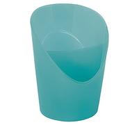 Esselte Pencil Pot/Pen Holder, Double Section Desktop Storage Organiser For Stationery, Home/Office Use, Embossed Pattern, Colour'Breeze Range, Blue, 626269