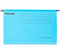 Esselte Suspension File Classic Reinforced Foolscap with Hanging Hooks - Blue - Pack of 25