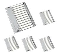 Esselte Plastic Index Numeric, PP, Range Eco, Grey Type 1-12 A4 Grey (Pack of 5)