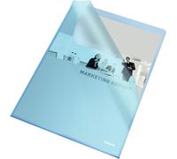 Esselte Folder PVC Cut back A4 105 micron Blue 54837 – Pack of 100