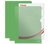 Esselte Premium Folder A4, Clear Green Matt Finish, 115 Micron Polypropylene, Box of 100, 54838