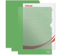 Esselte Premium Folder A4 Matt Finish Box of 100 Clear Green 54838