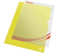 Esselte Premium Folder A4 Matt Finish Box of 100 Clear Yellow 54842