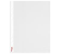 Esselte Quality Punched Pocket, Pack of 100, Holds up to 20 A5 sheets, Transparent, Matte, 85 Micron PP Material, 56123