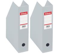 Esselte Ref 56008 Vivida PVC Magazine File A4 - Grey (Pack of 2)