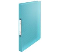 Esselte Ring Binder, 140 Sheet Capacity, 25mm Spine, 2 Ring A4 Folder, Soft Cover File, Home/Office Use, Embossed Pattern, Colour'Breeze Range, Blue, 626242