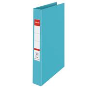 Esselte Ring Binder, 190 Sheet Capacity, 42mm Spine, 2 Ring A4 Folder, Hard Cover File, Home/Office Use, Embossed Pattern, Colour'Breeze Range, Blue, 626497