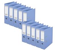 Esselte, Solea, A4 Lever Arch File, 75 mm Spine, 500 sheets Capacity, PP, Plastic Cover, Files & Folders, 628533, Pack 10, Solea Blue