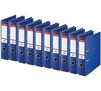 Esselte Standard, Pack of 10 Lever Arch Files, Blue, 75 mm Spine, A4, PP, 320210