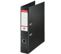 Esselte VIVIDA Foolscap 7.5 cm Spine No.1 Power Range Plastic Lever Arch File - Black (Pack of 10)