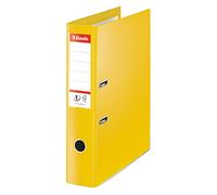 Esselte VIVIDA Foolscap 7.5 cm Spine No.1 Power Range Plastic Lever Arch File - Yellow (Pack of 10)