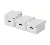 Esselte White 3-Pack Home Storage Box Medium