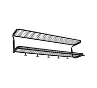 Essem Design Classic 650 hat shelf Black/black, 2 levels, 120 cm