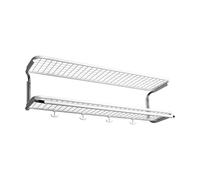 Essem Design Classic 650 hat shelf White/chrome, 2 levels, 100 cm