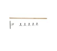 Essem Design Nostalgi add-on Hook rack Birch, aluminium stand