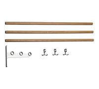 Essem Design Nostalgi add-on shoe or hat shelf Oak, aluminium stand