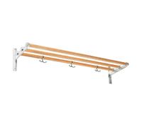 Essem Design - Nostalgi Hat Rack / Shoe Rack 100 cm, Aluminium / Oak - Oak