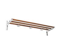 Essem Design - Nostalgi Hat Rack / Shoe Rack 100 cm, Aluminium / Walnut - Walnut