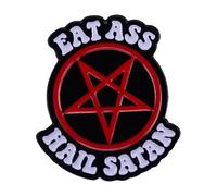 Essen Ass Hail Satan Pentagram Pin Stylish Accessory for Custom Clothing