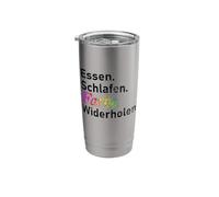 Essen. Schlafen. Farbe. Widerholen. - German Stainless Steel Insulated Tumbler