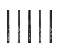 essence 24ever ink liner, eyeliner, eye liner, 01 Intense Black, black, instant results, long-lasting, matte, waterproof, fragrance-free, pack of 5 (5 x 1.2 ml)