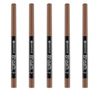 essence 8h MATTE comfort lipliner, 10, Nude, long-lasting, instant results, matte, no preservatives, no parabens, no microplastic particles, pack of 5 (5x0.3g)