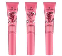 essence Baby Got Blush Liquid Blush, No. 10, Pink, Express Result, Quick-Drying, Natural, Vegan, Oil-Free, Paraben-Free, No Microplastic Particles, Pack of 3 (3 x 10 ml)