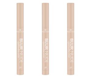 essence BLUR Nude Eyeshadow Stick, No. 01, Nude, Long-Lasting, Highly Pigmented, Instant Result, Vegan, No Microplastic Particles, Nanoparticles Free, Perfume, Pack of 3 (3 x 1.2 g)
