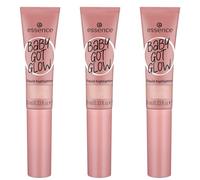 essence cosmetics Baby GOT Glow Liquid Highlighter, No. 20, Purple, Defining, Express Result, Easy to Remove, Glossy, Vegan, Oil-Free, Paraben-Free, No Microplastic Particles, Pack of 3 (3 x 10 ml)