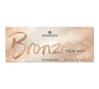 essence cosmetics Bronze Your Way Bronzing Palette, Bronzing Powder, Multicoloured, 3 Brown Tones, Matt, Radiant, Shimmering, Vegan, Microplastic Particles Free, Nanoparticles Free (18 g)