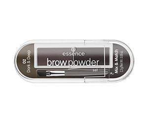 essence cosmetics brow powder set eyebrow stylist duo kit makeup (02 - dark & deep)