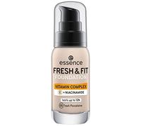 essence cosmetics Fresh & Fit Foundation, Make Up, No. 05 Fresh Porcelaine, Nude, Nourishing, Smoothing, with Vitamins, Natural, Vegan, Paraben-Free, Microplastic Particles Free (30 ml)