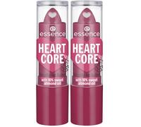 Essence Cosmetics HEART CORE fruity lip balm, smoothing, caring, with oils, instant result (3g) (Pack of 2)