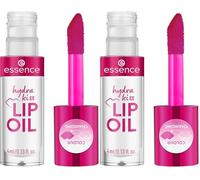 Essence Cosmetics hydra kiss LIP OIL, moisturizing/hydrating, caring, with oils, shiny, dewy (4ml) (Pack of 2)