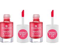 Essence Cosmetics WHAT A TINT! lip & cheek tint, longlasting, instant result, natural (4,9ml) (Pack of 2)