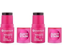 Essence Cosmetics WHAT A TINT! staining lip & cheek tint, cooling, tinting effect, instant result, natural, colour intense (5g) (Pack of 2)