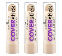 essence COVERstick, concealer, 30 Matt Honey, nude, for combination skin, for blemished skin, colour-correcting, mattifying, matt, oil-free, fragrance-free, pack of 3 (3 x 6g)